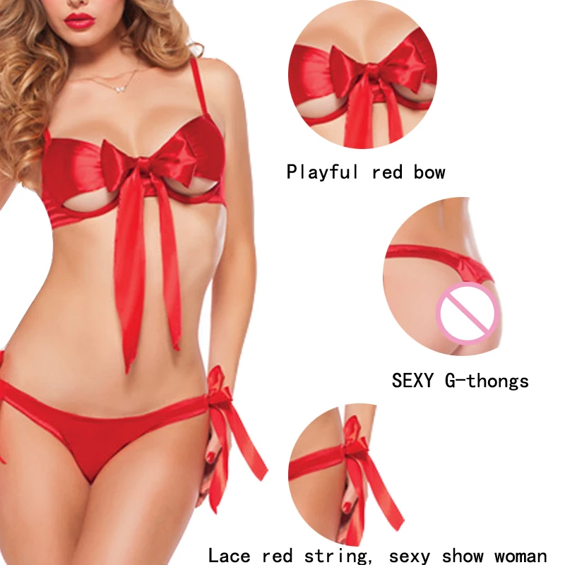 2017 сексуальное нижнее белье Горячее Милое красное Бандажное женское открытое