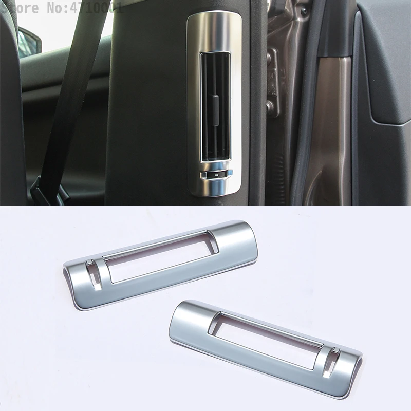 

ABS Chrome Car B Post Pillar Air Conditioning Outlet Vent Trim Sticker For Land Rover Discovery Sport 2015-2018 Auto Accessories