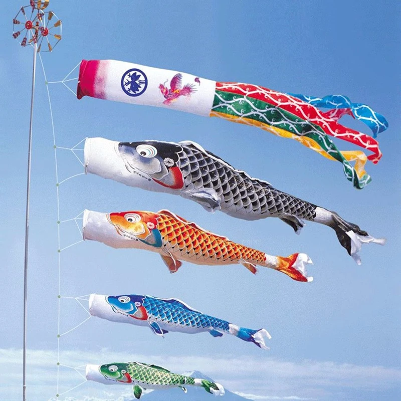 Красивый 40/70/100 см Koi Nobori Карп ветер носки Koinobori красочный ФЛАГ РЫБЫ Подвесной