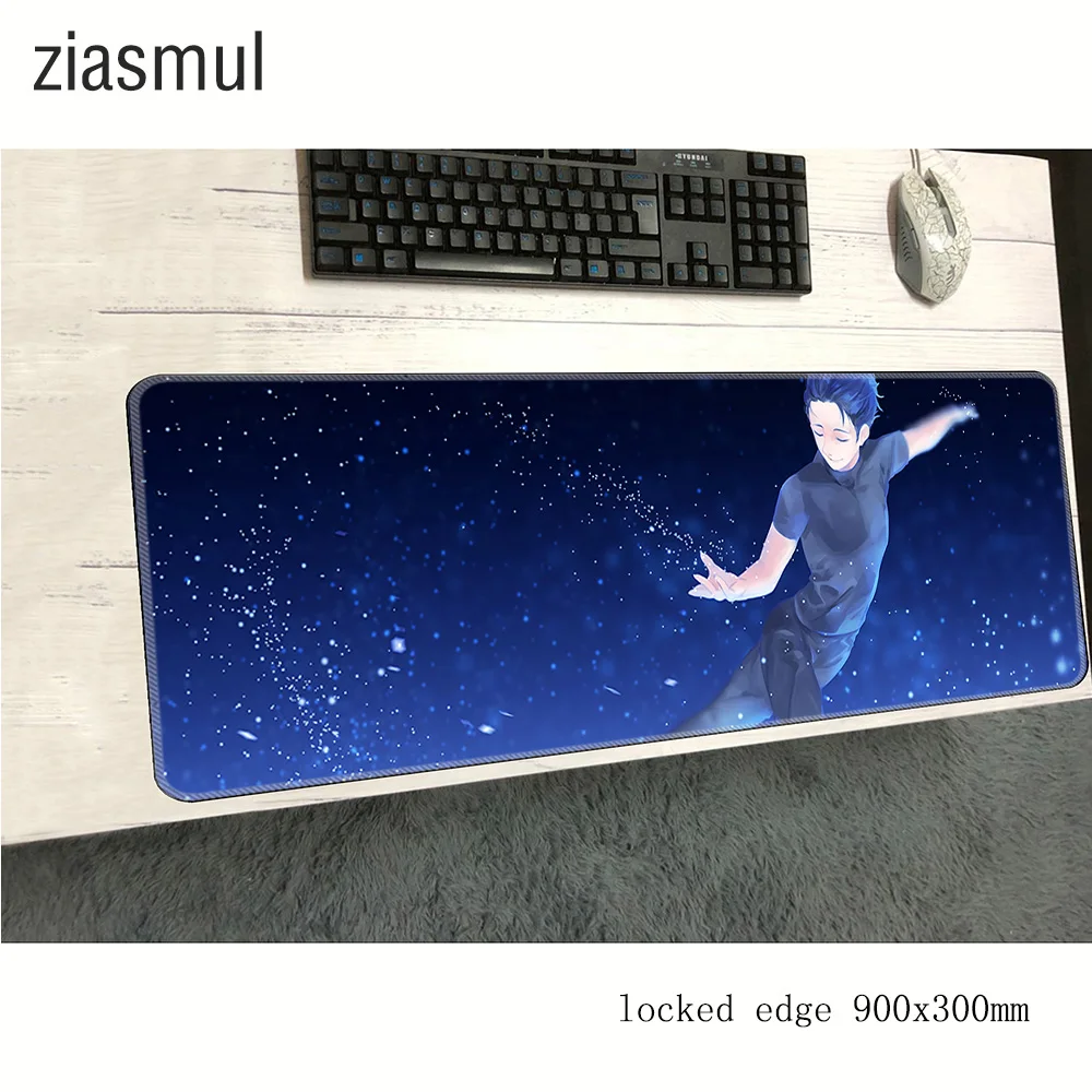 Игровой коврик для мыши yuri на льду 900x300x3 мм игровой высокого качества аксессуары