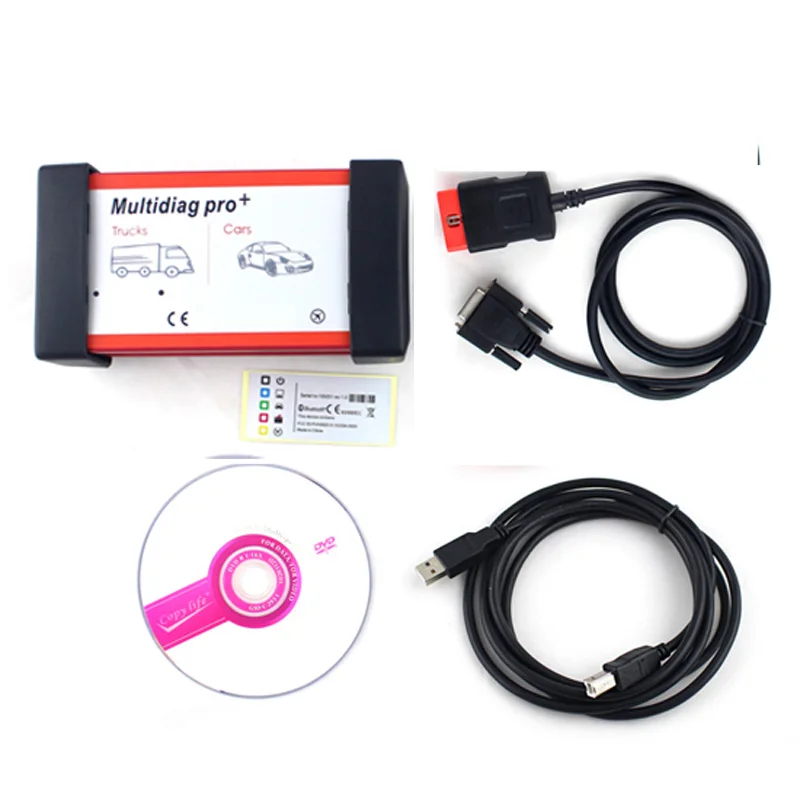 Bluetooth TCS сканер CDP,1 версии Multidiag pro+ для легковых автомобилей/грузовых автомобилей с светодиодный кабель OBD2 сканер