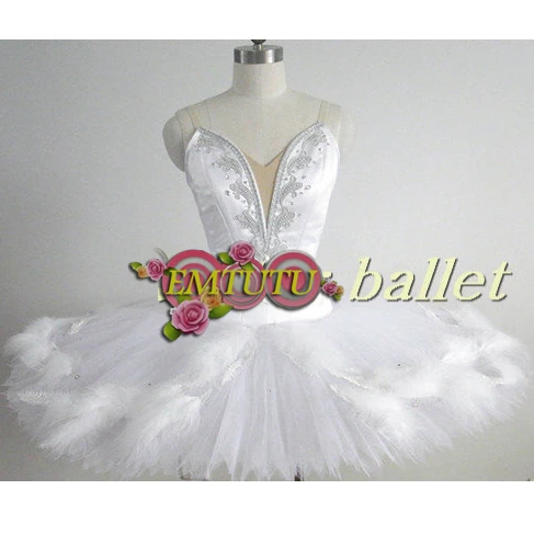 Женские белые Лебединое озеро профессиональные балетные пачки перья Odette