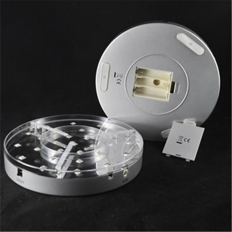 値段 (3ピース/ロット) 8インチrgb変色結婚式好意led目玉ベース下テーブル光で充電式バッテリーを運営