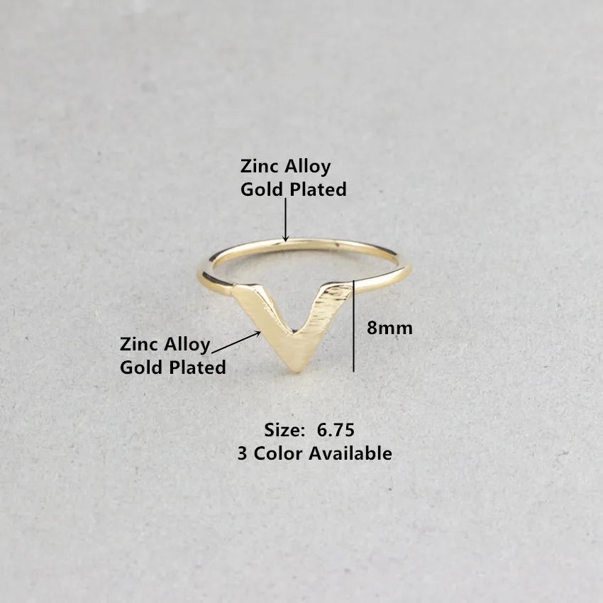V-образное кольцо на свадьбу для мужчин и женщин 3 цвета | Украшения аксессуары