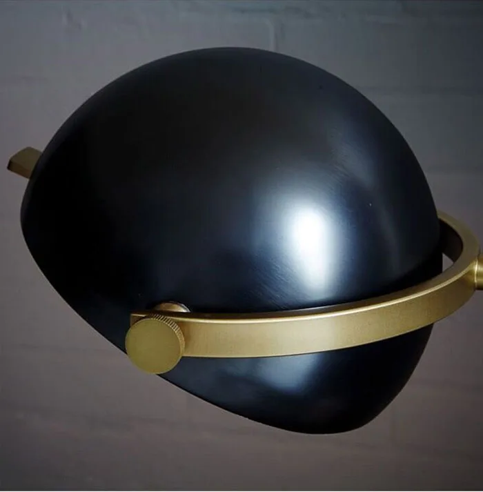 Ретро Имитация меди золото черный мрамор база настольная лампа для чтения