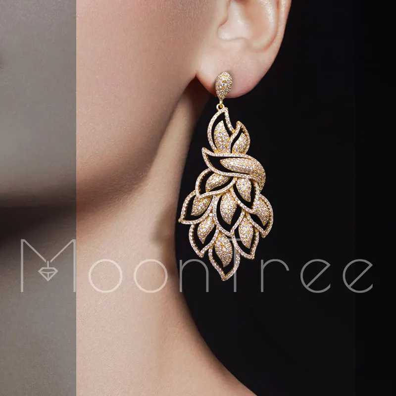 MoonTree 70 мм Мода Павлин в виде хвоста золото цвета медь Bijoux объемное освещение
