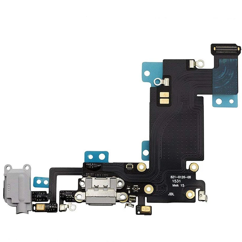 1 шт. для iphone 6s 6s plus usb зарядный порт док-станция разъем микрофон с гибким кабелем для наушников аудио разъем Запасная часть