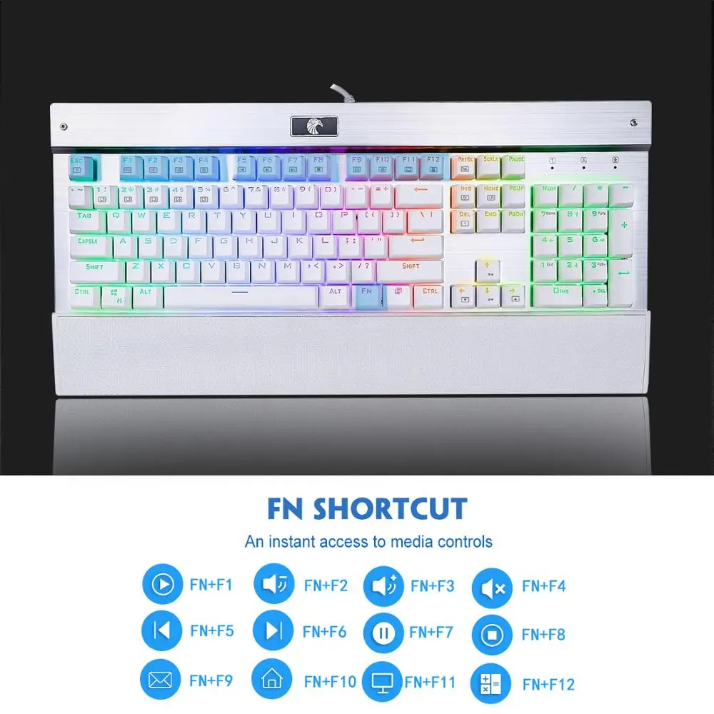 Z77 RGB игровая механическая клавиатура с поддержкой запястья эргономичный дизайн