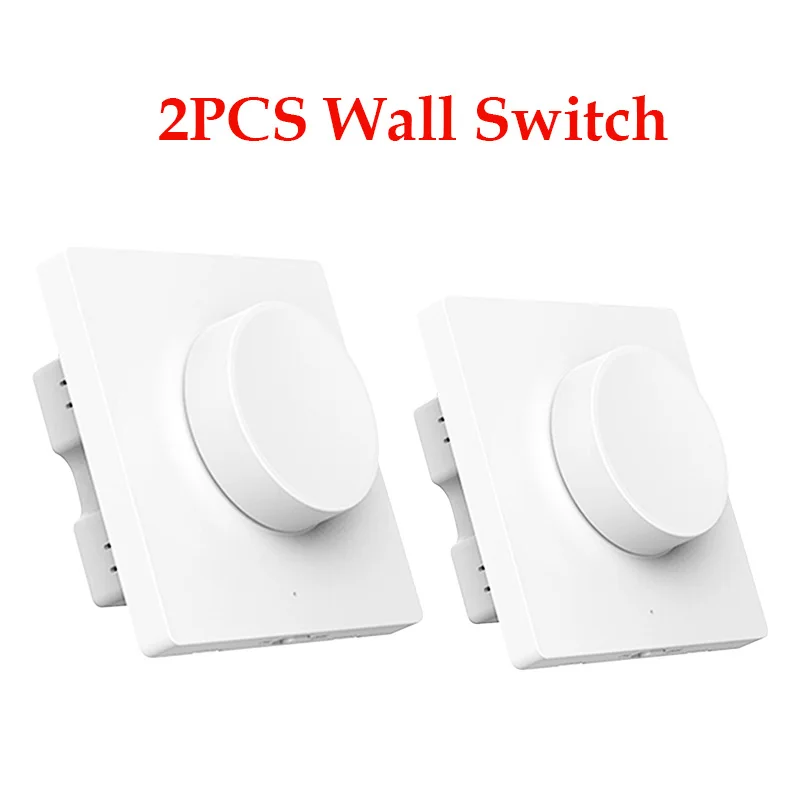 2pcs Wall Switch Xiaomi Mijia Yee светильник, умный диммер, Интеллектуальный регулировочный светильник, беспроводной переключатель, настенный переключатель, контрольный потолочный светильник - Цвет: 2pcs Wall Switch