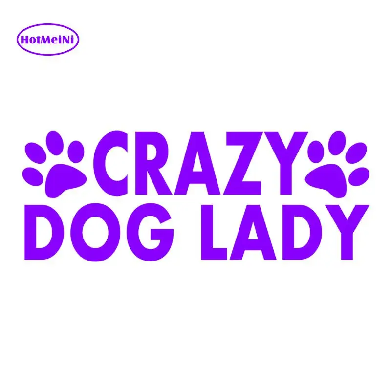 HotMeiNi Crazy Dog Lady Funny JDM Stickers Heart Puppies Pet Breeders Animal Decal Vinyl Car Window Door Fuel Tank Cap Laptop | Автомобили