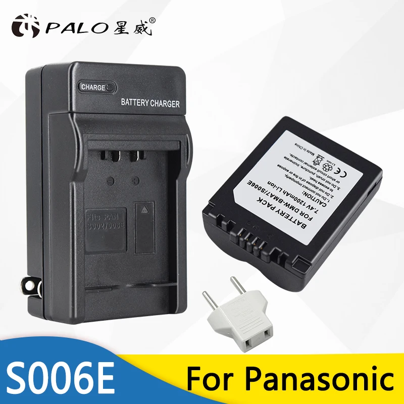 1X CGA S006 DMW BMA7 S006A CGR S006E аккумулятор + зарядное устройство для Panasonic Lumix DMC FZ7 FZ8 FZ18 FZ28 FZ30