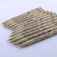 12 color pigment liner micron ink marker pen art marker brush tip black fineliner sketching manga drawing penoffice supplies