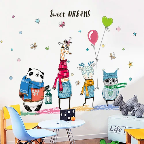 Halloween animal decals DIY wall sticker wallpaper for children bedroom baby room home decoration vinilos paredes infantiles | Дом и сад