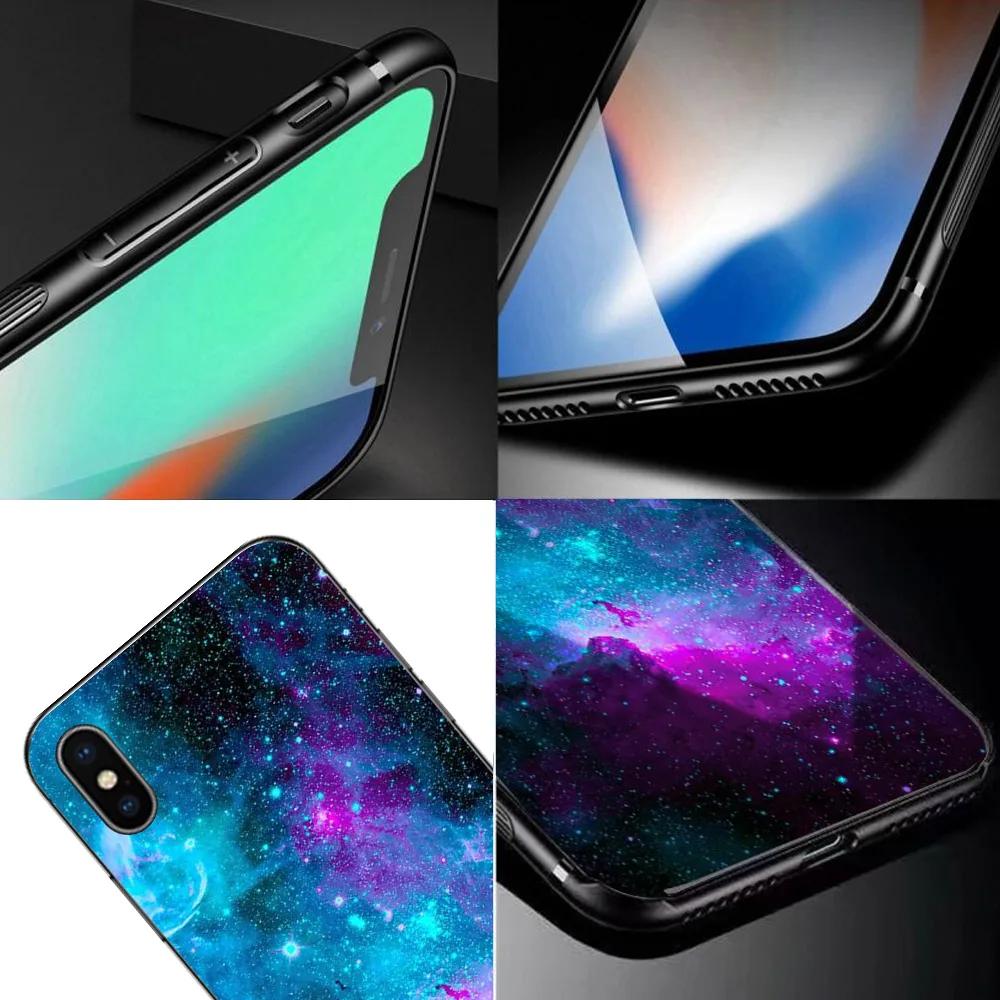 Kisscase Звездное небо Узорчатый корпус для iPhone XS Max XR Обложка Ультра тонкий мягкий