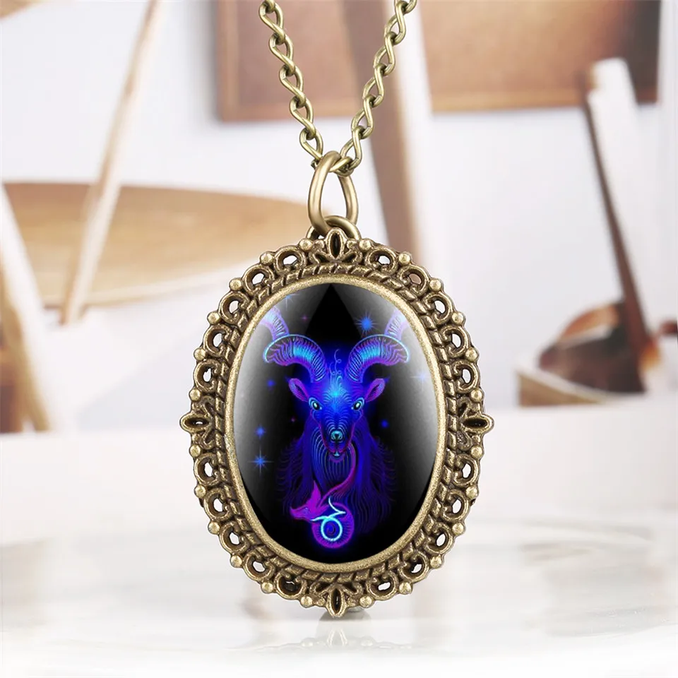 Часы наручные женские кварцевые с овальным циферблатом 12 созвездий|Карманные