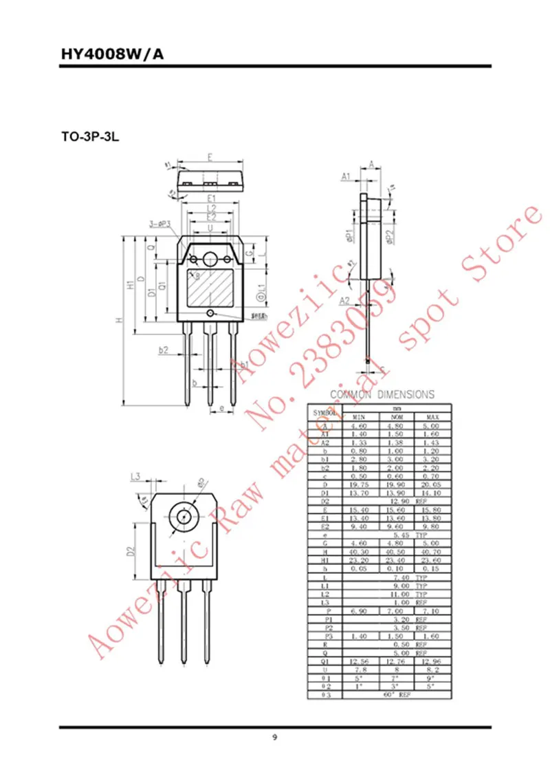 Aoweziic+ 10 шт. HY4008 HY4008W TO-247 МОП инвертор ультра чип 80 в 200A