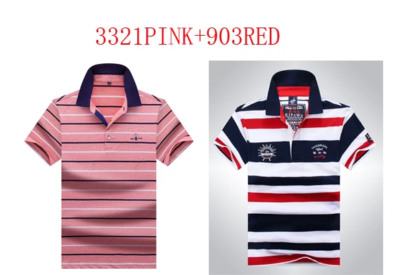 3321PINK-903RED Новое поступление, рубашка поло, брендовая, в полоску, умная, повседневная, Tace& Shark Polo, мужская, высокое качество, летняя, дышащая, camisa Polo - Цвет: 3321PINK-903RED