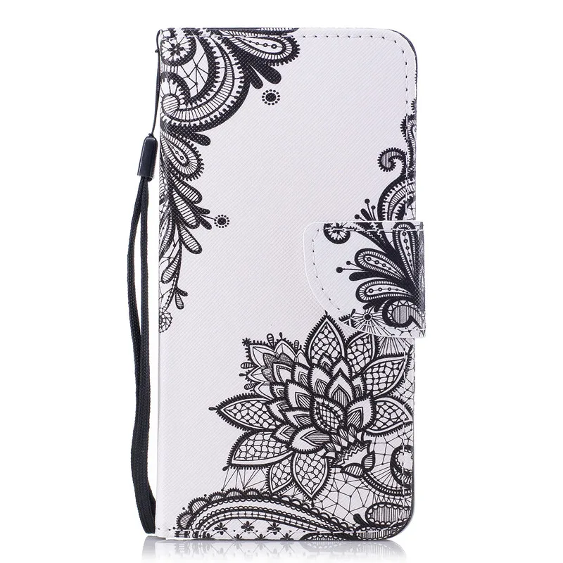 Для iPhone 8 7 кожаный флип чехол для Coque Apple Plus Чехол кошелек сумка с единорогом Кот