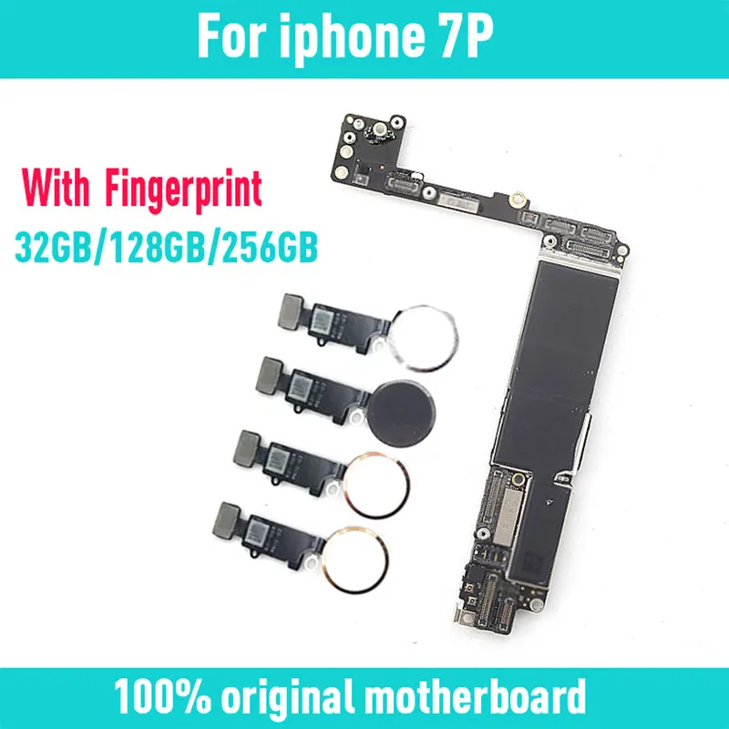 32 ГБ/128 ГБ/256 ГБ для iphone 7 Plus материнская плата с/без Touch ID, оригинальная разблокированная материнская плата для iphone 7 Plus