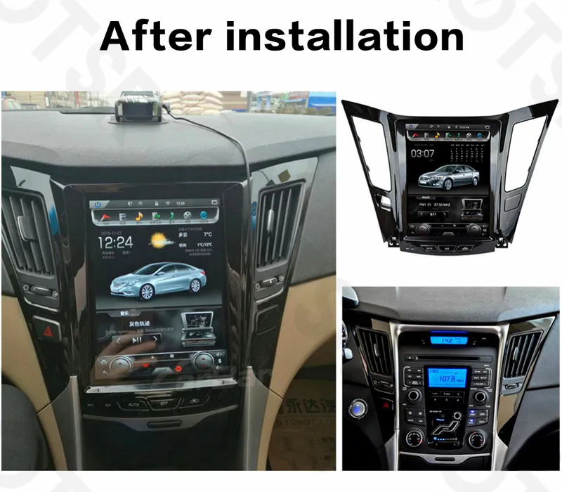 Автомобильный GPS навигатор Aotsr в стиле Tesla на Android 7 1 без DVD плеера для Hyundai Sonata 2012 2013