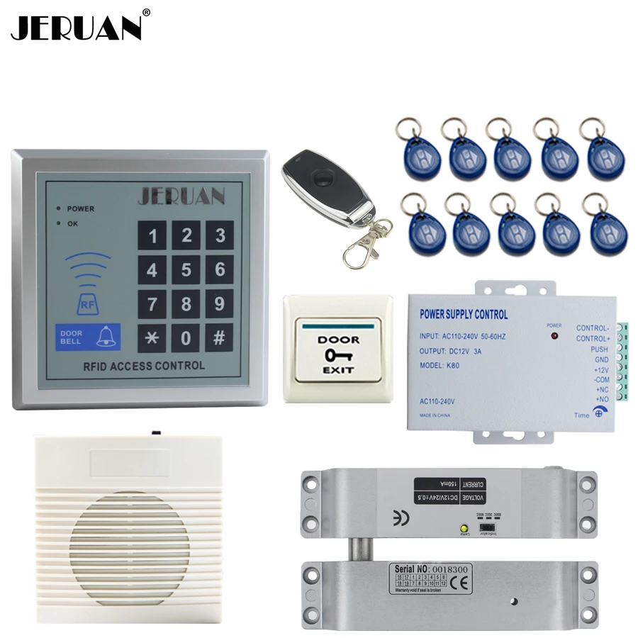 JERUAN RFID пароль доступа Управление система комплект + Динамик дверной звонок пульт