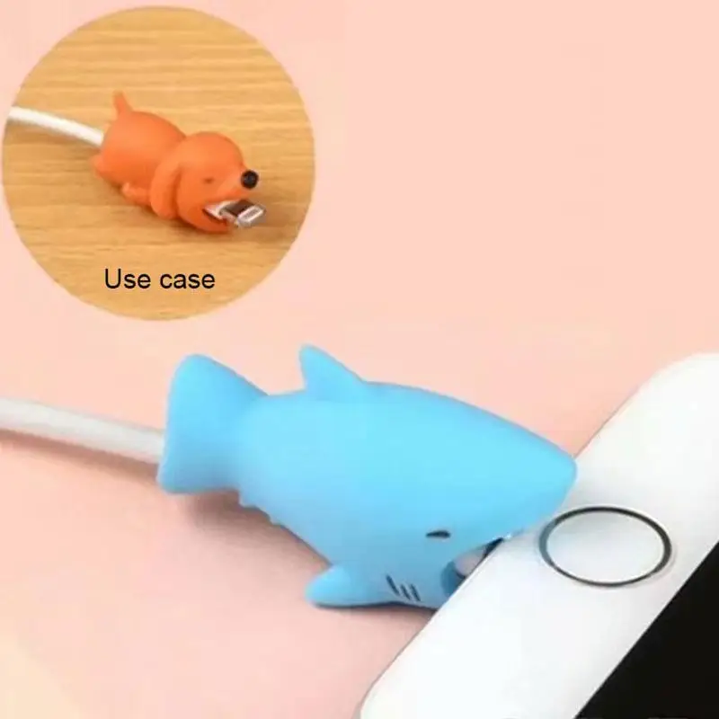 1 Pcs Cable Bites Protector for Iphone Winder Phone Holder Accessory Chompers Rabbit Dog Cat Animal Doll Model Funny Toys | Игрушки и