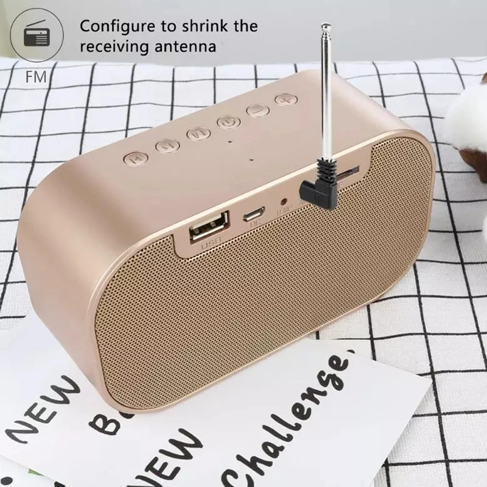 Q9 Bluetooth Динамик светодиодный Будильник с FM радио AUX TF Портативный Беспроводной