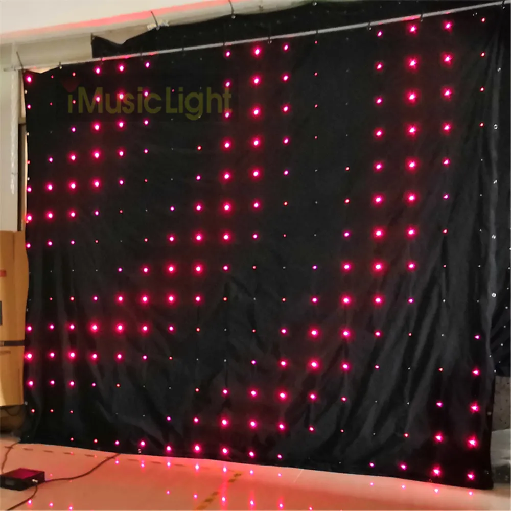 СВЕТОДИОДНЫЙ занавес P18 3 м x 6 ткань DMX с видеодисплеем мягкий светодиодный RGB для DJ