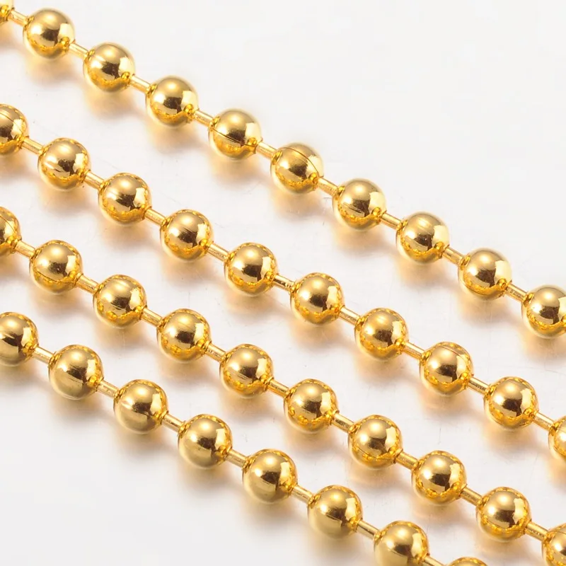 3 2 мм бусины 100 м железные металлические шарики цепи ожерелье браслет ювелирные