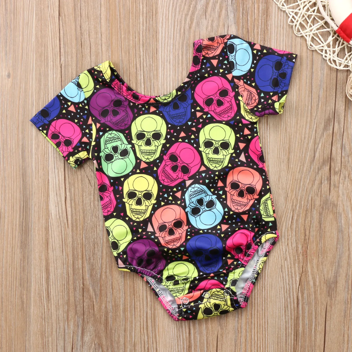 Летний комбинезон с короткими рукавами для новорожденных девочек и мальчиков