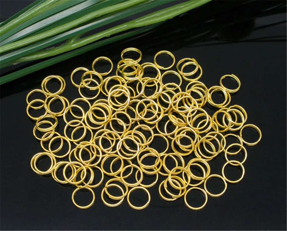 DoreenBeads 400 золотого цвета двухконтурные открытые Колечки 8 мм (B05177) yiwu|jump rings 8mm|jump