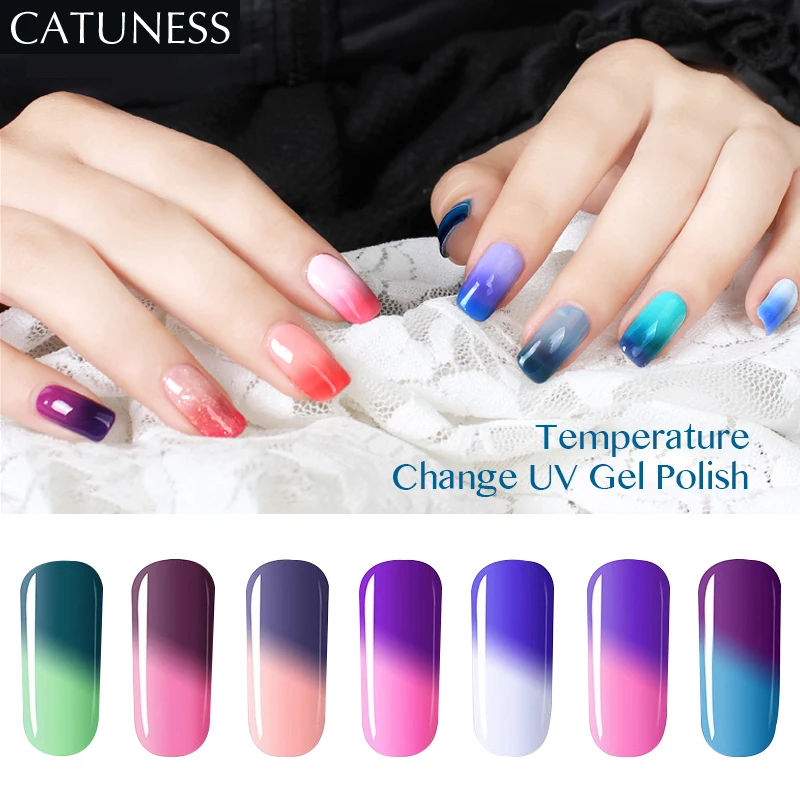 CATUNESS DIY ногтей УФ Гель лак 7 мл Снежный тепловой для Хамелеон Новое поступление