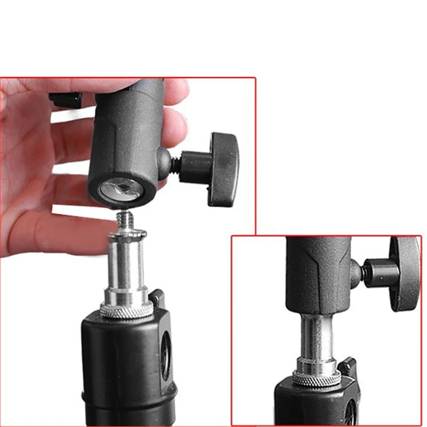 2pcs Light Bracket Stand Type E Swivel Flash Hot Shoe Umbrella Holder With 1/4&quot to 3/8&quot Screw Mount For Photo Studio Accessories |