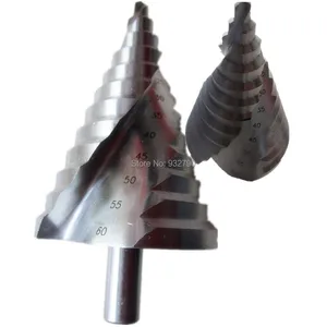 Спиральный ступенчатый сверлильный станок, 6-60 мм, развертка, сверление, сверление отверстий, спиральное сверло для железа, стальной пластины, пластины PV, изоляционной плиты