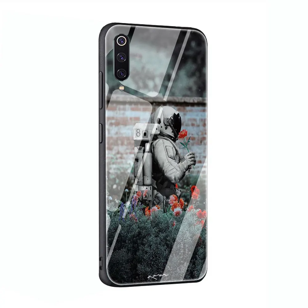 Чехол из закаленного стекла с изображением космонавта для Xiaomi 8 Lite A1 A2 9 Redmi Note 5 6 7 Pro 6A 4X F1 - Цвет: G6