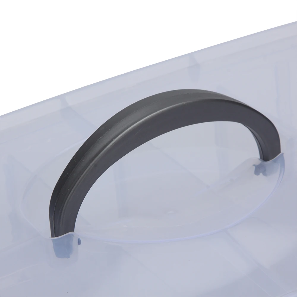 Big Sized Clear Plastic Storage Box Creative Three Layers Removable Jewelry Bead Cosmetics Container Z30 | Дом и сад