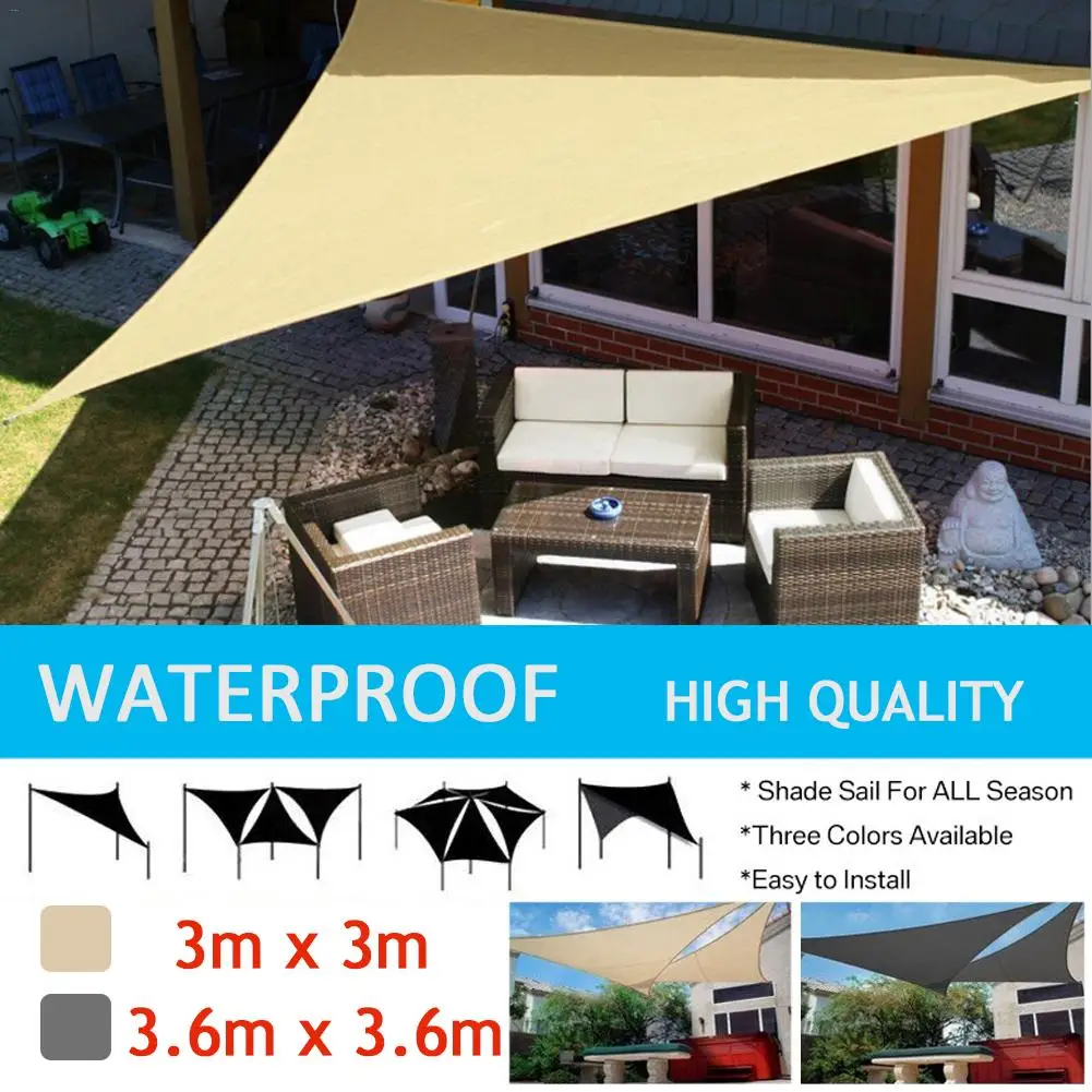 

Sun Shelter Sunshade Protection Outdoor Canopy Garden Patio Pool Shade Sail Awning Camping Picnic Tent