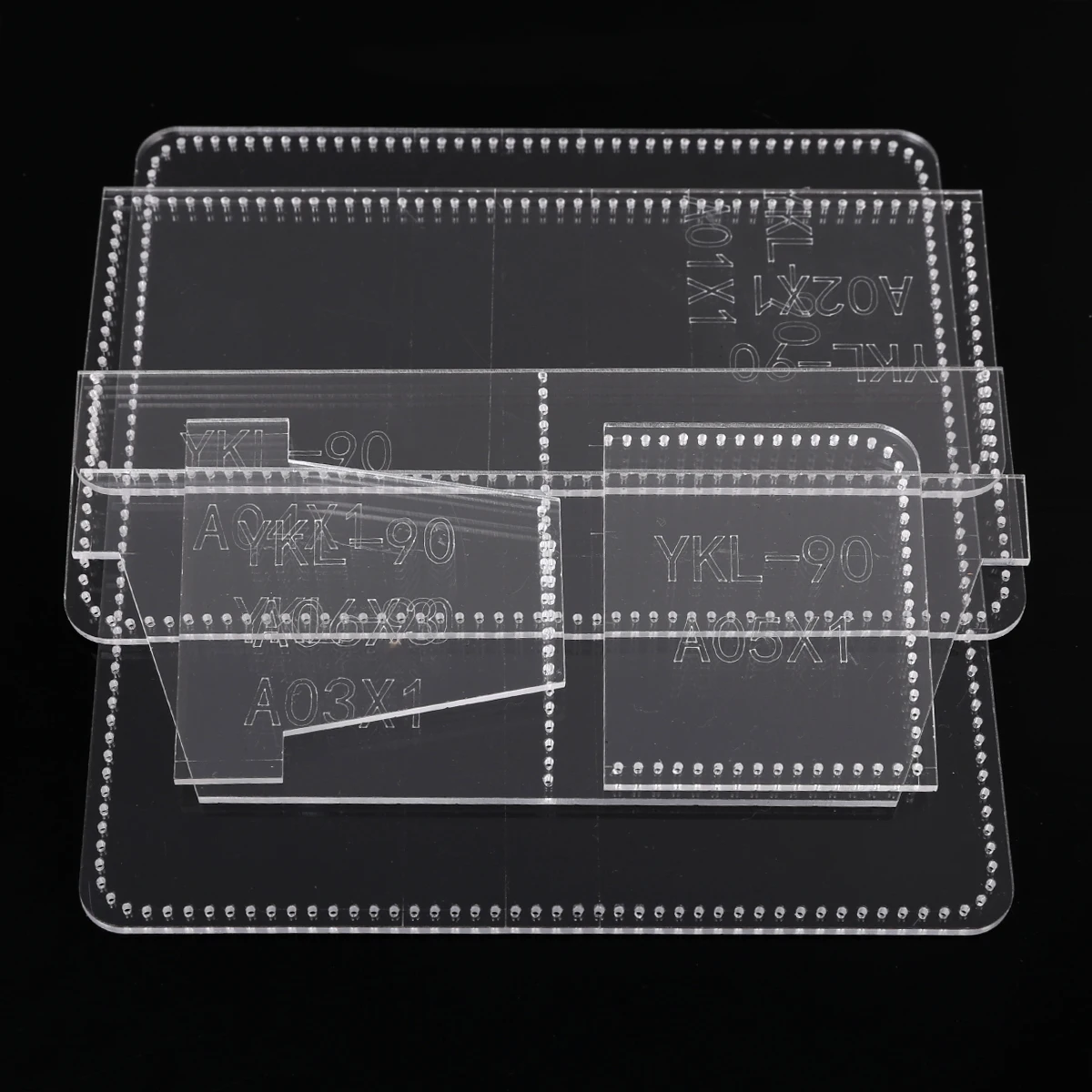 

1pc Durable Acrylic Business Long Wallet Template Leather Craft Pattern Stencil DIY Craft Tool for Leather Handcrafts Lovers