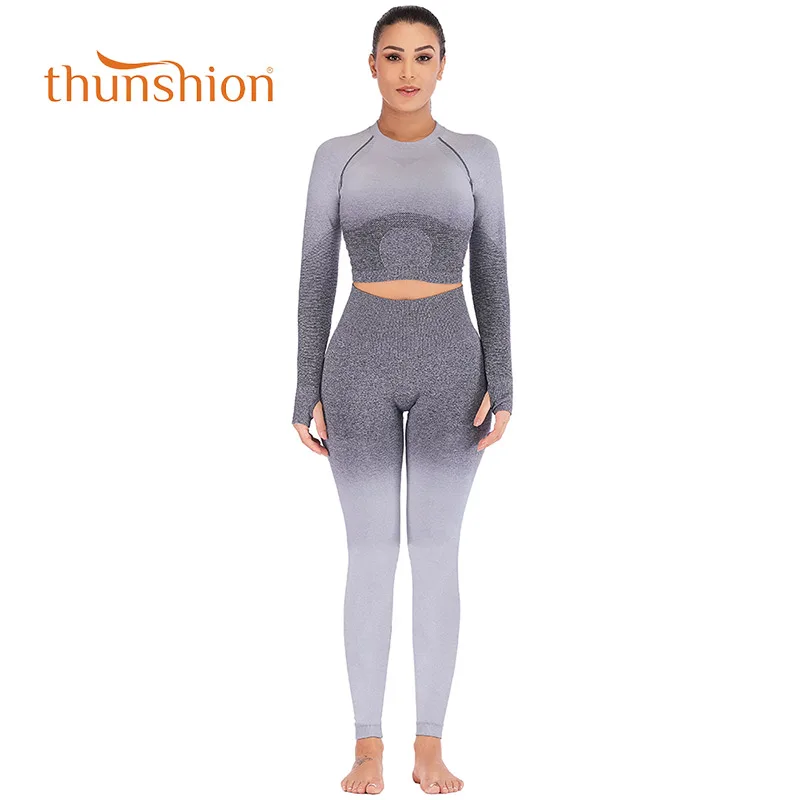 Thunsion, женские штаны для йоги, высокая талия, быстросохнущие штаны для тренировок, для фитнеса, спортзала, для девушек, для йоги, Спортивные Леггинсы, штаны для бега для женщин