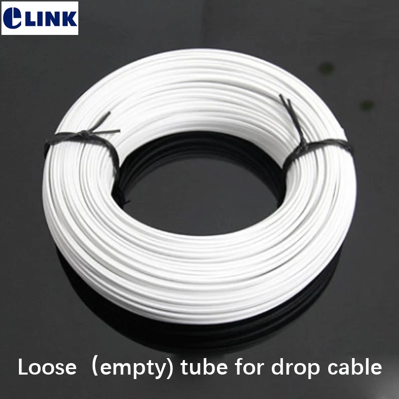 100m empty loose tube for drop cable white black used with 12 furcation box empty cable free shipping 23mm