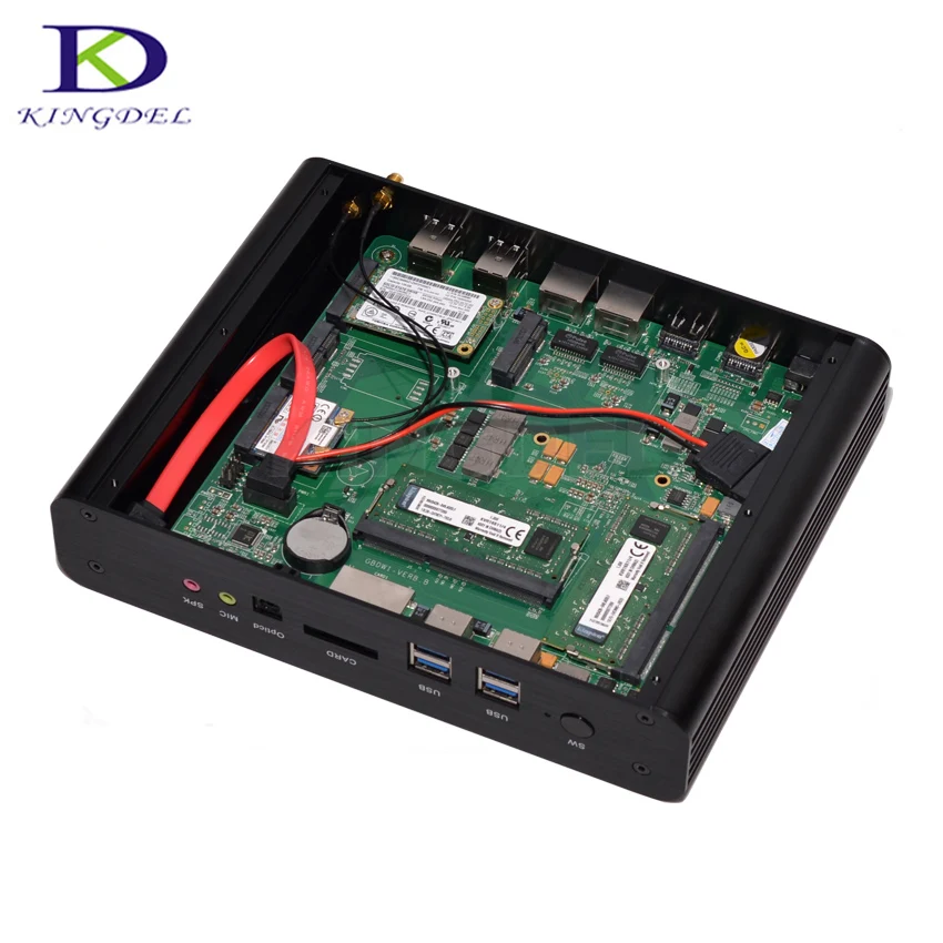 Мини-ПК без вентилятора kingdell HTPC Intel 5-го поколения Broadwell Core i7 5500U 5600U CPU Micro