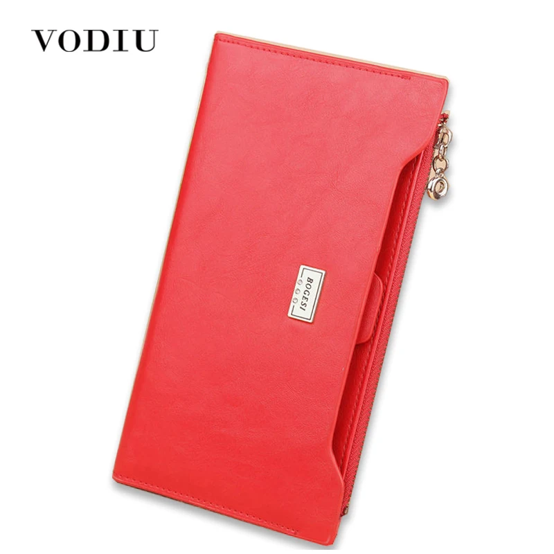 

Luxury Pu Leather Women Long Slim Wallet Zipper Female Purse Brand Clutch Phone Coin Photo Credit Card Holder Wristlet