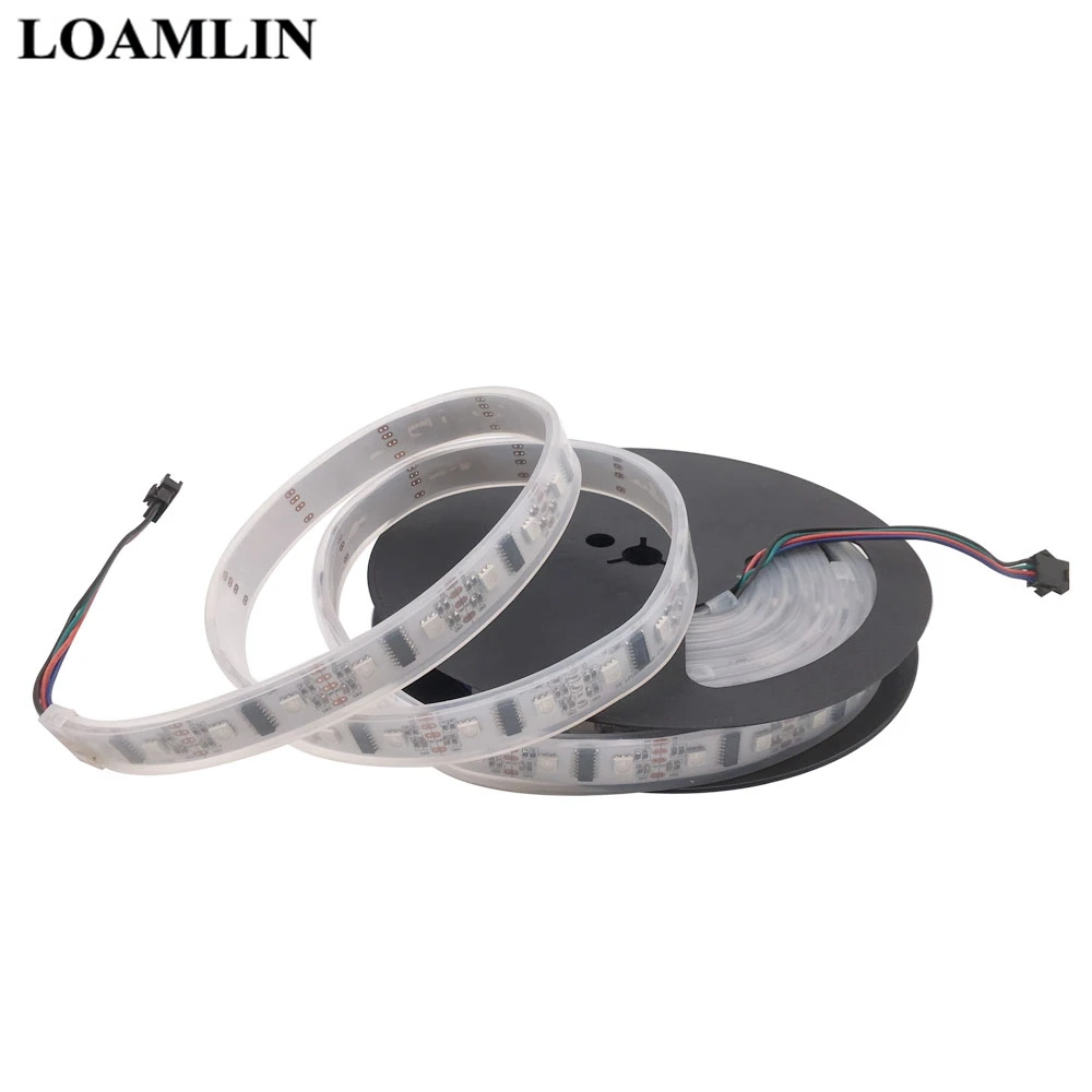 Светодиодная Пиксельная лента LPD8806 5050 RGB DC5V 32/48 Светодиодный 52/60Led s/m 1 м/5 м (1 чип IC 2)