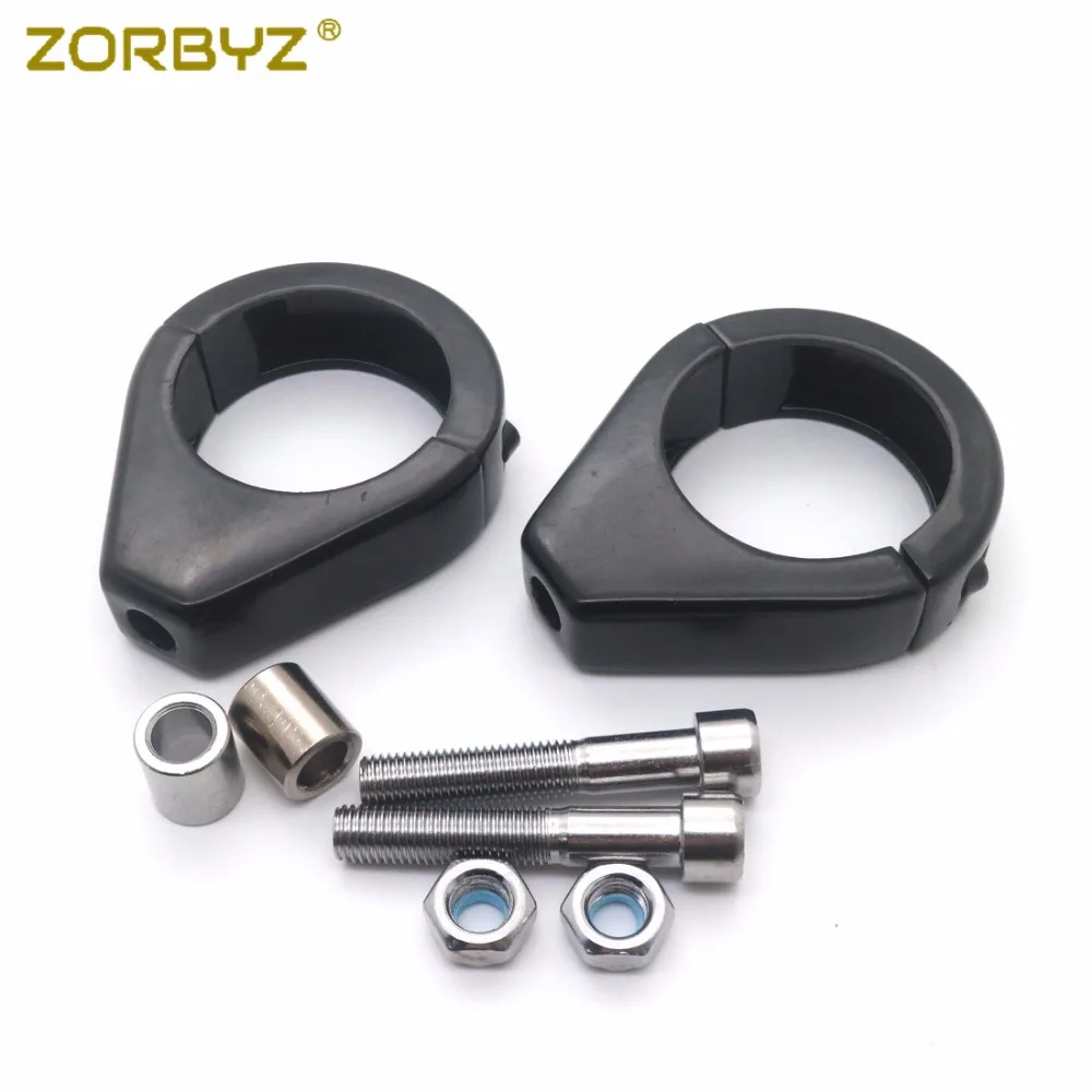 ZORBYZ мотоциклетный 41 мм черный/хромированный металлический поворотный
