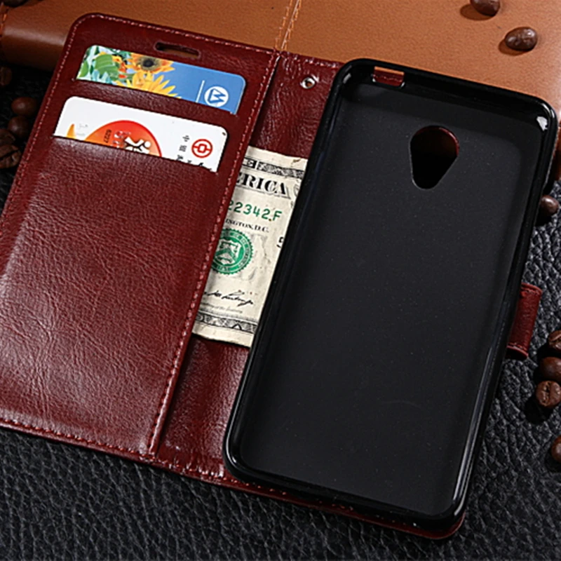 Кожаный чехол-книжка для Meizu M6 Note M5 откидной Чехол-книжка M3 чехол-кошелек с