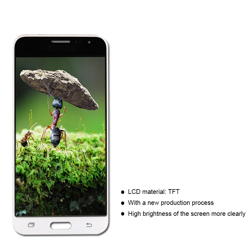 ЖК-дисплей AMOLED J320 для Samsung Galaxy J3 2016 j320 J320F J320M J320FN сенсорный дигитайзер в сборе