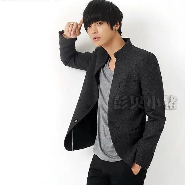 

Новое поступление, брендовые блейзеры на одной пуговице для отдыха, мужские блейзеры 2015, корейская мода, приталенный Повседневный Блейзер, ...