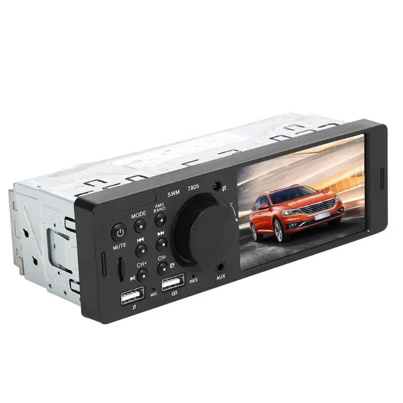 Автоматическая SWM 7805 1 DIN Автомобильная стерео 4,1 дюймов Bluetooth USB радио головное устройство с поддержкой камеры заднего вида