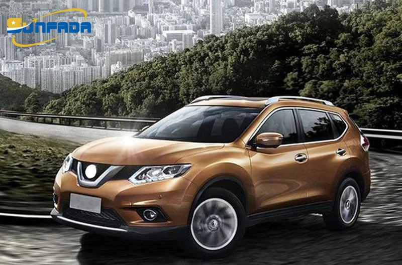 SUNFADA Черная Виниловая наклейка на ступицу колеса из углеродного волокна для NISSAN X-TRAIL внешняя наклейка для стайлинга автомобилей