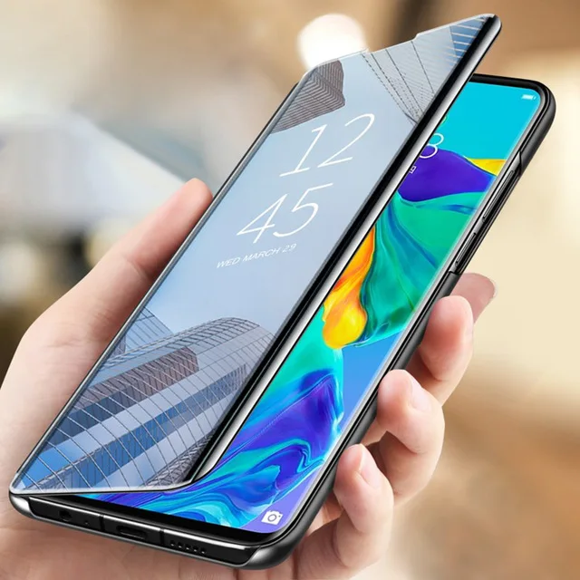 Luxury Mirror Cover For Huawei P30 Pro Case p smart plus 2019 Flip Leather Phone Coque lite P 30 Funda | Мобильные телефоны и